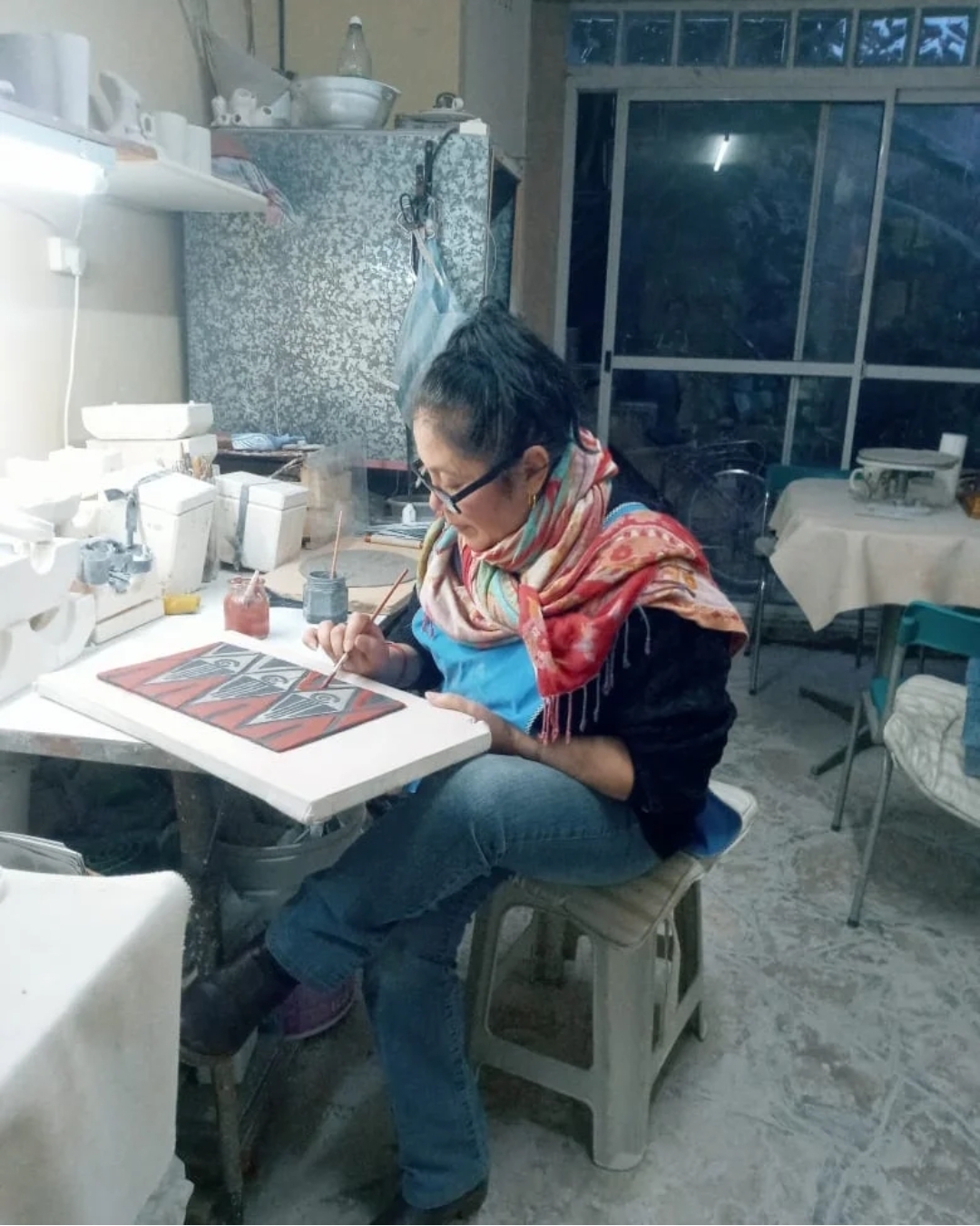 Elisa Córdoba en su taller